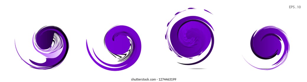 Collection of modern abstract graphic elements. Vortex vector background. Templates for logo design, leaflets or presentations. Vector illustration