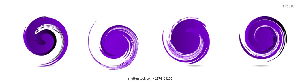 Collection of modern abstract graphic elements. Vortex vector background. Templates for logo design, leaflets or presentations. Vector illustration