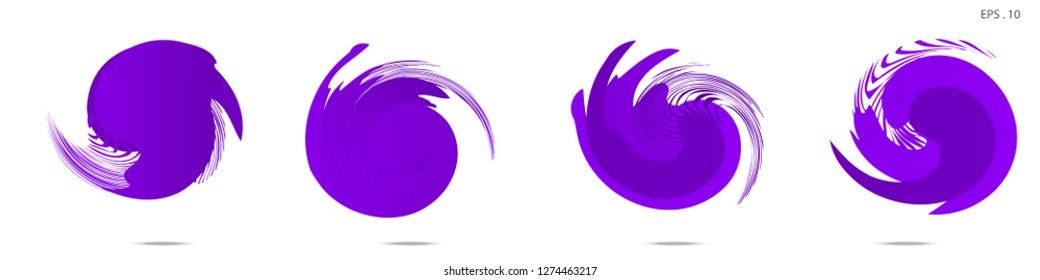 Collection of modern abstract graphic elements. Vortex vector background. Templates for logo design, leaflets or presentations. Vector illustration