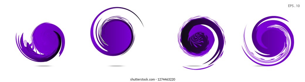 Collection of modern abstract graphic elements. Vortex vector background. Templates for logo design, leaflets or presentations. Vector illustration