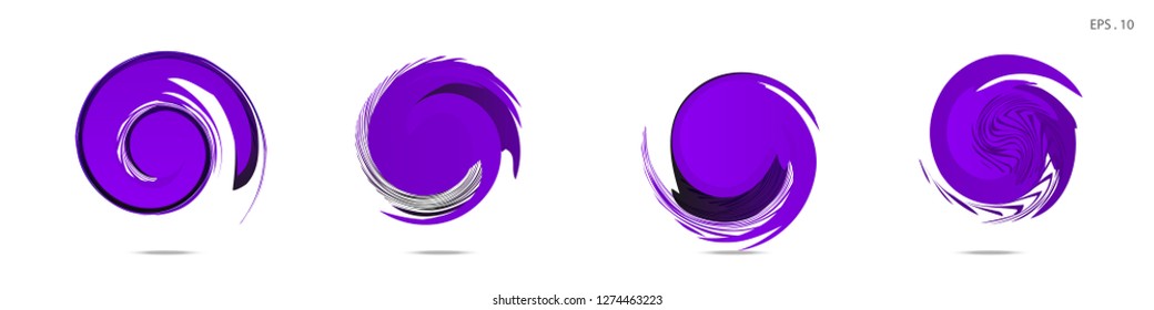 Collection of modern abstract graphic elements. Vortex vector background. Templates for logo design, leaflets or presentations. Vector illustration