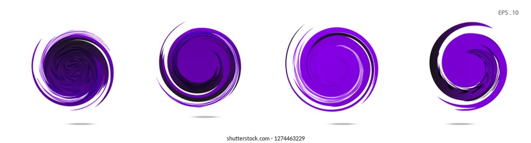 Collection of modern abstract graphic elements. Vortex vector background. Templates for logo design, leaflets or presentations. Vector illustration