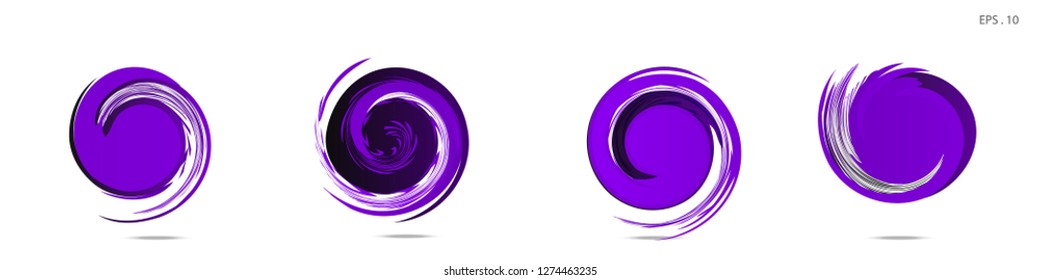 Collection of modern abstract graphic elements. Vortex vector background. Templates for logo design, leaflets or presentations. Vector illustration