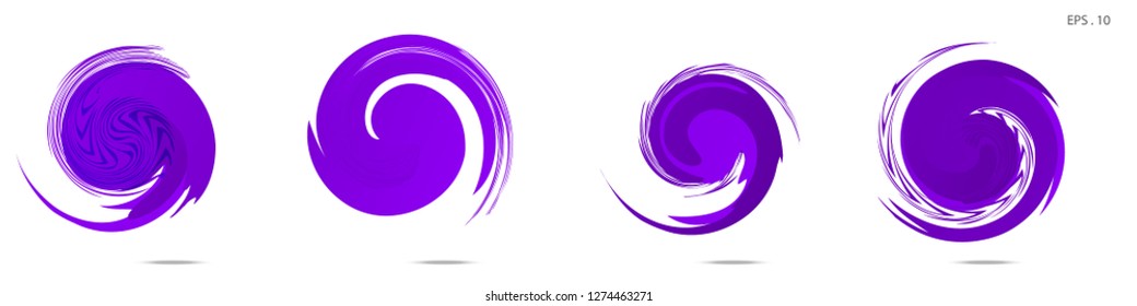Collection of modern abstract graphic elements. Vortex vector background. Templates for logo design, leaflets or presentations. Vector illustration