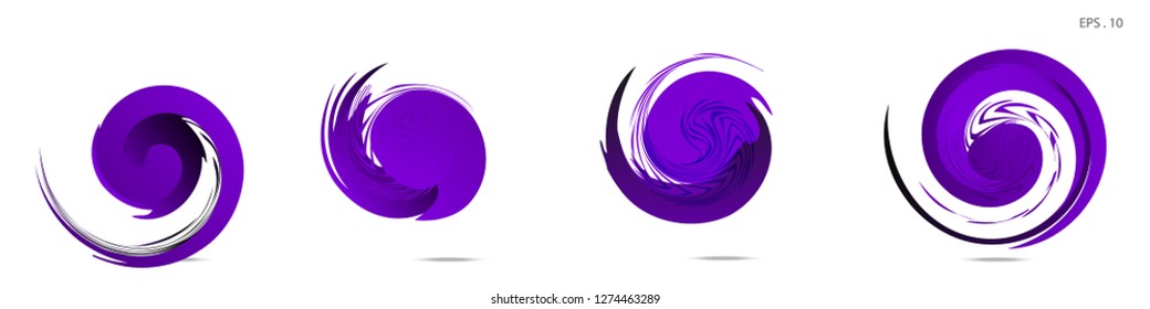 Collection of modern abstract graphic elements. Vortex vector background. Templates for logo design, leaflets or presentations. Vector illustration