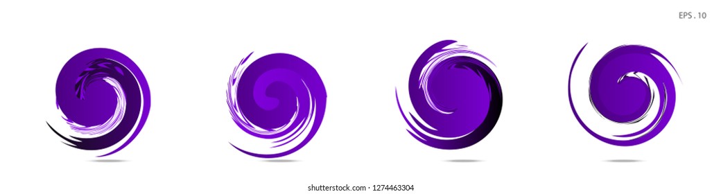 Collection of modern abstract graphic elements. Vortex vector background. Templates for logo design, leaflets or presentations. Vector illustration