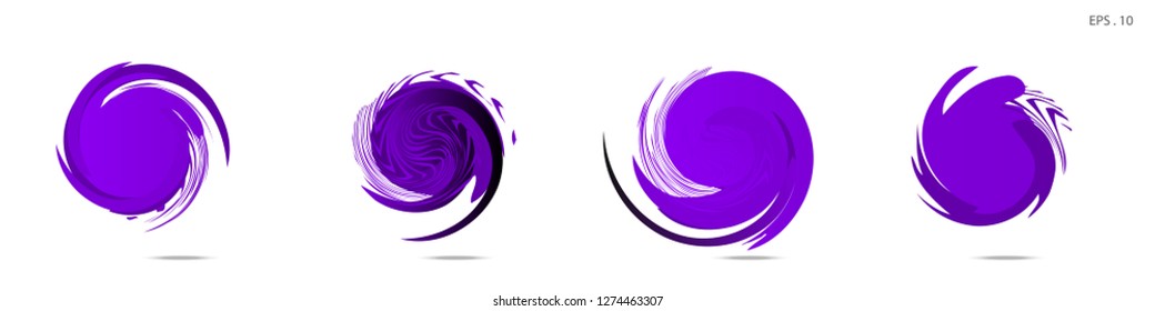 Collection of modern abstract graphic elements. Vortex vector background. Templates for logo design, leaflets or presentations. Vector illustration
