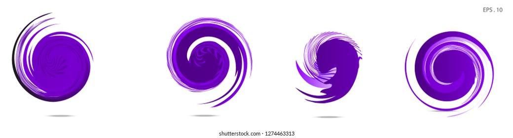 Collection of modern abstract graphic elements. Vortex vector background. Templates for logo design, leaflets or presentations. Vector illustration