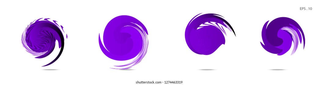 Collection of modern abstract graphic elements. Vortex vector background. Templates for logo design, leaflets or presentations. Vector illustration