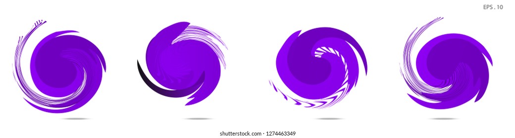 Collection of modern abstract graphic elements. Vortex vector background. Templates for logo design, leaflets or presentations. Vector illustration