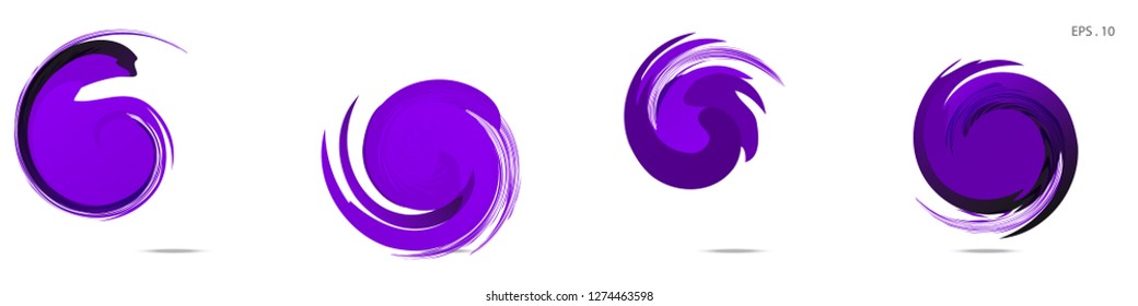 Collection of modern abstract graphic elements. Vortex vector background. Templates for logo design, leaflets or presentations. Vector illustration