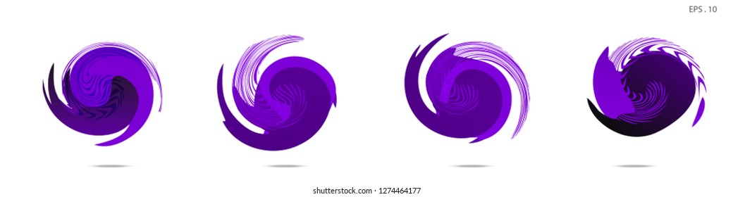 Collection of modern abstract graphic elements. Vortex vector background. Templates for logo design, leaflets or presentations. Vector illustration