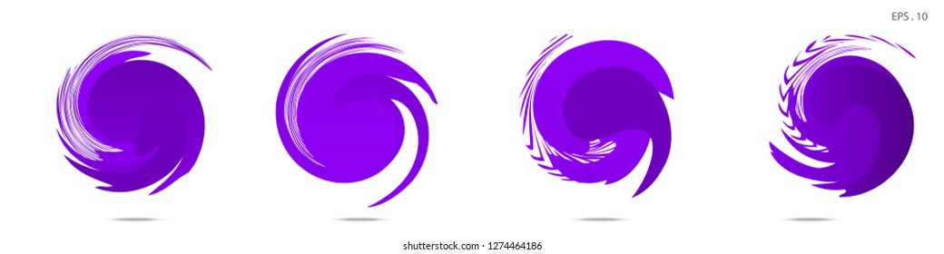 Collection of modern abstract graphic elements. Vortex vector background. Templates for logo design, leaflets or presentations. Vector illustration