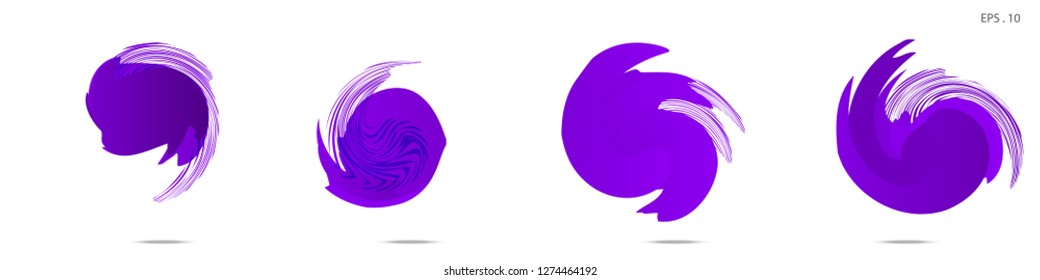 Collection of modern abstract graphic elements. Vortex vector background. Templates for logo design, leaflets or presentations. Vector illustration