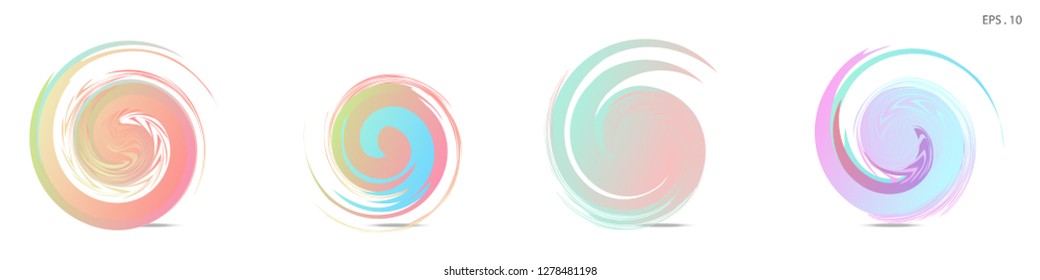 Collection of modern abstract graphic elements. Vortex vector background. Templates for logo design, leaflets or presentations. Vector illustration