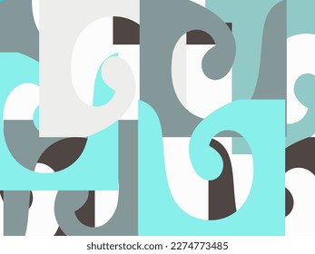 Collection of modern abstract seamless patterns with natural colorful shapes or blots. Trendy motley vector illustration in flat style for wrapping paper, textile print, wallpaper.vector
