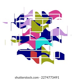 Collection of modern abstract seamless patterns with natural colorful shapes or blots. Trendy motley vector illustration in flat style for wrapping paper, textile print, wallpaper.vector