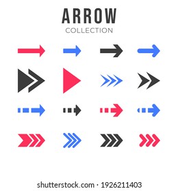 Collection of modern arrows in flat design Vector