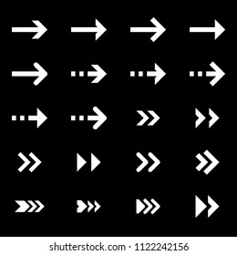 Collection of modern arrows vector icon