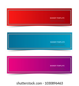 collection of modern banner web isolated on white background