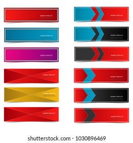 collection of modern banner web isolated on white background