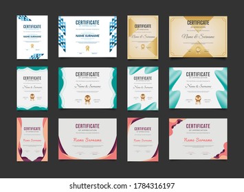 Collection of Modern Certificate Templates with Different Styles