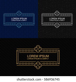 Collection of modern, colorful, premium title calligraphic and typographic badge design elements. Easy customize of the text.