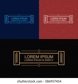 Collection of modern, colorful, premium title calligraphic and typographic badge design elements. Easy customize of the text.