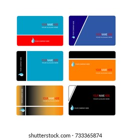 collection of Modern creative and clean business card template design. With inspiration from the abstract.Contact card for company. Vector illustration.