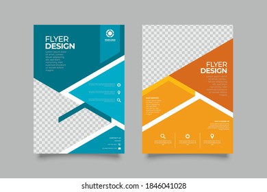 collection of modern design poster flyer brochure cover layout template with circle graphic elements and space for photo background