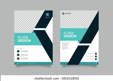 collection of modern design poster flyer brochure cover layout template with circle graphic elements and space for photo background	