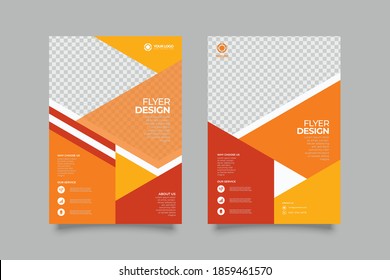 collection of modern design poster flyer brochure cover layout template with circle graphic elements and space for photo background