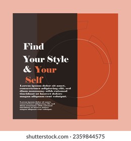 colección de la plantilla de diseño de portada de carteles de diseño moderno con elementos gráficos circulares y espacio para el fondo fotográfico