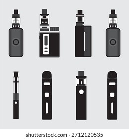 Colección de cigarrillos Electrónicas modernos y vapeo 
