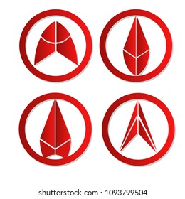 collection of modern flat arrow icon, sign, logotype, logo, symbol.isolated on white background. flat 3d design.vector