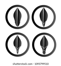 collection of modern flat arrow icon, sign, logotype, logo, symbol.isolated on white background. flat 3d design.vector