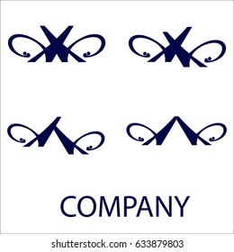 A collection of modern and and fresh logos or icons, 4 original pieces