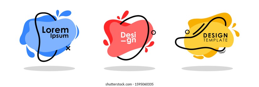 A collection of modern liquid banners. Bright colored banners. This design is very suitable for use in web or print design.
