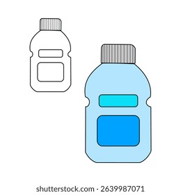 A collection of modern, minimalist drink bottle vectors.perfect for product branding, packaging design, and promotional illustrations.