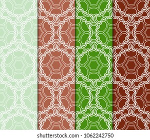 collection of modern pattern with geometric art deco ornament. vector illustration. oriental design.