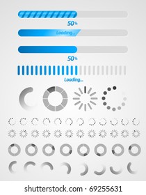 Collection of modern preloaders and progress loading bars