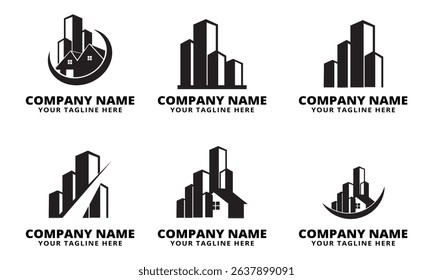Collection of Modern Real Estate and Architecture Icon Designs for Branding
