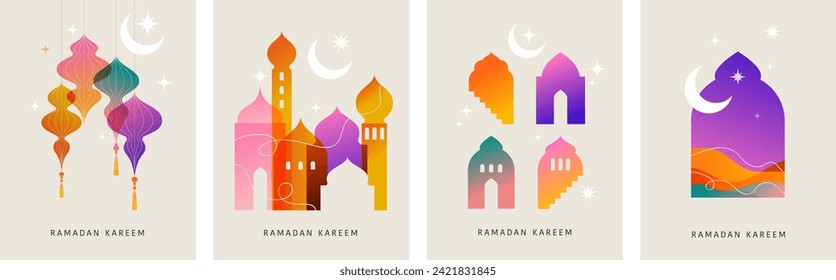 Collection modern style Ramadan