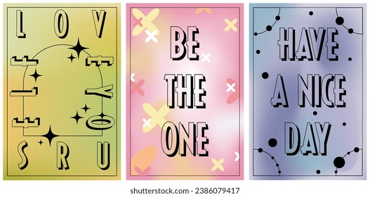 Collection modern stylish motivational quotes typography slogan. Colorful abstract design vector illustration for print tee shirt, typography, poster, stickers
