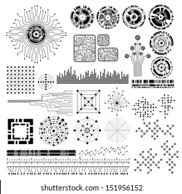 Collection Of Modern Technology Theme Vector Design Elements