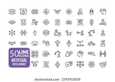 Collection of Modern Thin Line Style Icons Set Of Business Related Icons Set On Isolated White Background