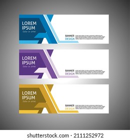 collection of modern vector template designs, three color abstract background layout,