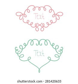 Collection of monochrome monogram design templates