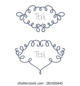Collection of monochrome monogram design templates