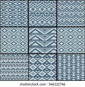 Set Knitted Swatches Stock Vector (Royalty Free) 65573812 | Shutterstock